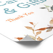 Herfst Pumpkin Boerderij Animal Tractor Waterverf  Poster (Hoek)