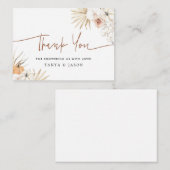 Herfst Pumpkin Boho Baby shower Hartelijk dank Notitiekaartje (Voorkant / Achterkant)