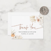 Herfst Pumpkin Boho Baby shower Hartelijk dank Notitiekaartje (Voorkant / Achterkant in situ)