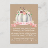 Herfst Pumpkin Book Request Kaart, Books for Baby Informatiekaartje (Voorkant)