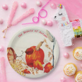 Herfst Pumpkin-Bord nog leven ~ Papier Papieren Bordje (Feest)