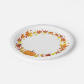 Herfst Pumpkin Borden met schroefpapier Papieren Bordje (Gekanteld)