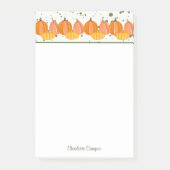 Herfst Pumpkin Border - Gepersonaliseerd Post-it® Notes (Voorkant)