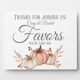  Herfst Pumpkin Bouquet Favors Plaque Fotoplaat