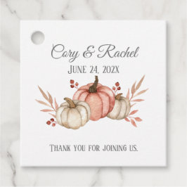 Herfst Pumpkin Bouquet Wedding Classic Round Bedankjes Labels