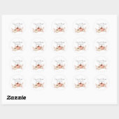  Herfst Pumpkin Bouquet Wedding Ronde Sticker (Vel)