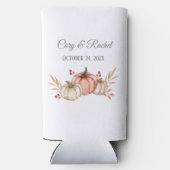  Herfst Pumpkin Bouquet Wedding Seltzer Blikjeskoeler (Achterkant)