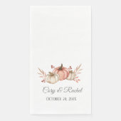  Herfst Pumpkin Bouquet Wedding Servet (Voorkant)