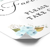 Herfst Pumpkin Boy Baby shower Favors Sign. Poster (Hoek)