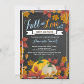 Herfst Pumpkin Boy Baby shower uitnodiging schoolb (Voorkant)