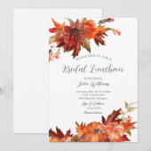 Herfst Pumpkin Bridal Luncheon Wedding Kaart (Voorkant / Achterkant)