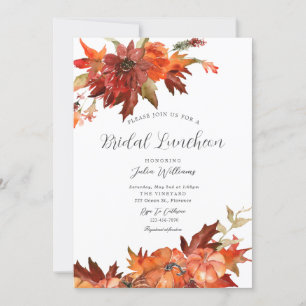 Herfst Pumpkin Bridal Luncheon Wedding Kaart