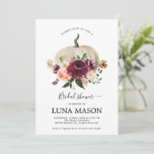 Herfst Pumpkin Bridal Shower Kaart (Staand voorkant)