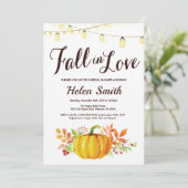 Herfst Pumpkin Bridal Shower Kaart (Staand voorkant)