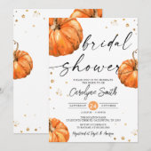 Herfst Pumpkin Bridal Shower Kaart (Voorkant / Achterkant)