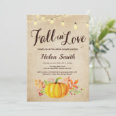 Herfst Pumpkin Bridal Shower Kaart (Staand voorkant)