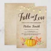 Herfst Pumpkin Bridal Shower Kaart (Voorkant / Achterkant)