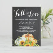 Herfst Pumpkin Bridal Shower-uitnodiging Kaart (Staand voorkant)