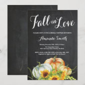 Herfst Pumpkin Bridal Shower-uitnodiging Kaart (Voorkant / Achterkant)