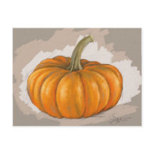 Herfst Pumpkin-Briefkaart - Oorspronkelijke kunst