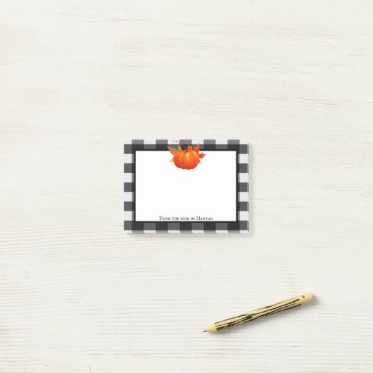 Herfst Pumpkin Buffalo Aangepaste notities Post-it® Notes (Op bureau)