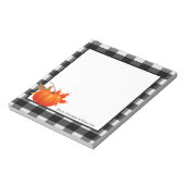 Herfst Pumpkin Buffalo Gepersonaliseerd Notitieblo Notitieblok (Linkerzijde)