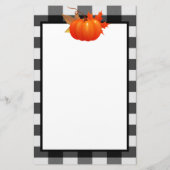 Herfst Pumpkin Buffalo Gepersonaliseerde schrijfbe Briefpapier (Achterkant)