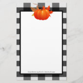 Herfst Pumpkin Buffalo Gepersonaliseerde schrijfbe Briefpapier (Voorkant)