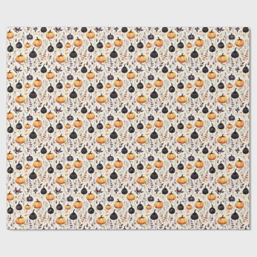 Herfst Pumpkin Cadeaupapier (Vlak)