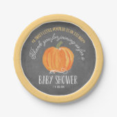 Herfst Pumpkin Chalkboard | Bord Baby shower papie (Voorkant)