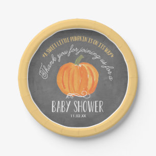 Herfst Pumpkin Chalkboard   Bord Baby shower papie
