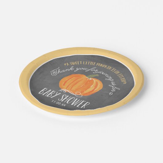 Herfst Pumpkin Chalkboard | Bord Baby shower papie (Gekanteld)