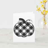 Herfst Pumpkin Cute Thanksgiving Autumn Buffalo Pl Kaart (Gele Bloem)