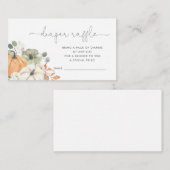 Herfst Pumpkin Diaper Raffle Informatiekaartje (Voorkant / Achterkant)