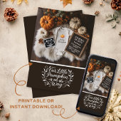 Herfst Pumpkin Digitale zwangerschapsaankondiging