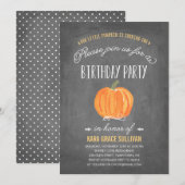 Herfst Pumpkin | Eerste uitnodiging (Voorkant / Achterkant)
