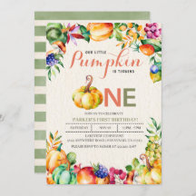 Herfst Pumpkin eerste uitnodiging