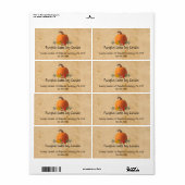 Herfst Pumpkin - Eigen productlabel Etiket (Full Sheet)