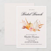Herfst Pumpkin Elegant Feminine Bridal Brunch Kaart (Voorkant / Achterkant)