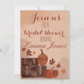 Herfst Pumpkin en Leaves Invitation Kaart (Voorkant)