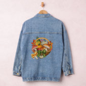 Herfst Pumpkin en Mushroom Basket Harvest Denim Jacket (Hangar)