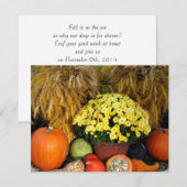 Herfst Pumpkin en Wheat Invitation Kaart (Voorkant / Achterkant)