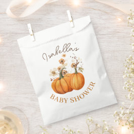 Herfst Pumpkin Floral Baby shower Dank u wel Bedankzakje