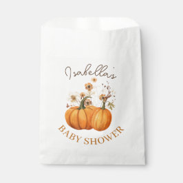 Herfst Pumpkin Floral Baby shower Dank u wel Bedankzakje