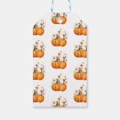 Herfst Pumpkin Floral Baby shower Dank u wel Cadeaulabel (Achterkant)