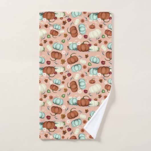 Herfst Pumpkin Floral Bad Handdoek (Handdoek)