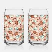 Herfst Pumpkin Floral Blikvorm Glas (Links)