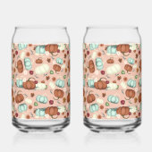 Herfst Pumpkin Floral Blikvorm Glas (Rechts)