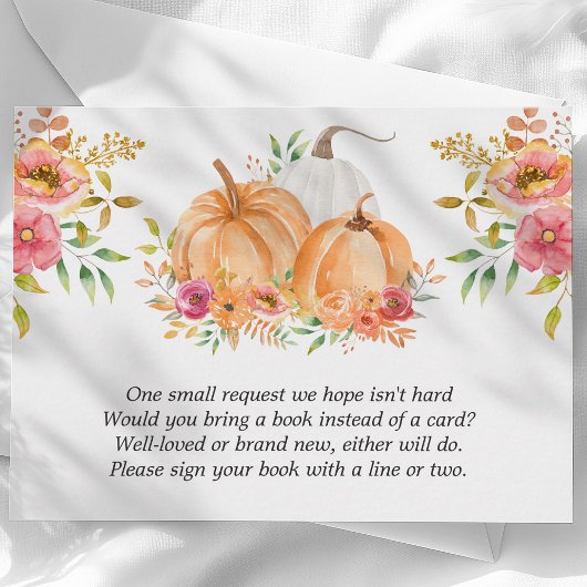 Herfst Pumpkin Floral Boeken voor de Kaart van de 