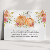 Herfst Pumpkin Floral Boeken voor de Kaart van de 